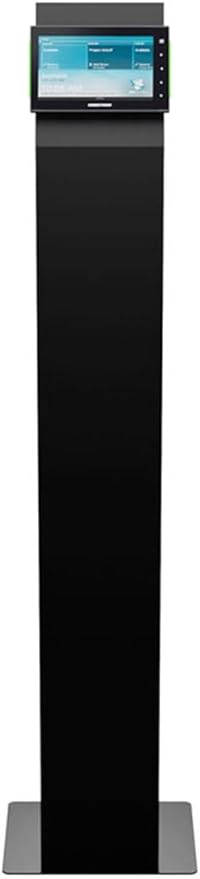 AVTEQ SDS-100 SDS Tablet Floor Stand for Small Displays, Black Powder-Coat Finish, Locking Rear Panel, Internal Cable Management, Floor Anchoring Holes, VESA 100×100 Mount