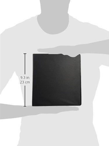 Samsill Economy 2 Inch Mini 3 Ring Binder, Made in The USA, Round Ring Binder, Non-Stick Customizable Cover, 2" Storage, Single, Black