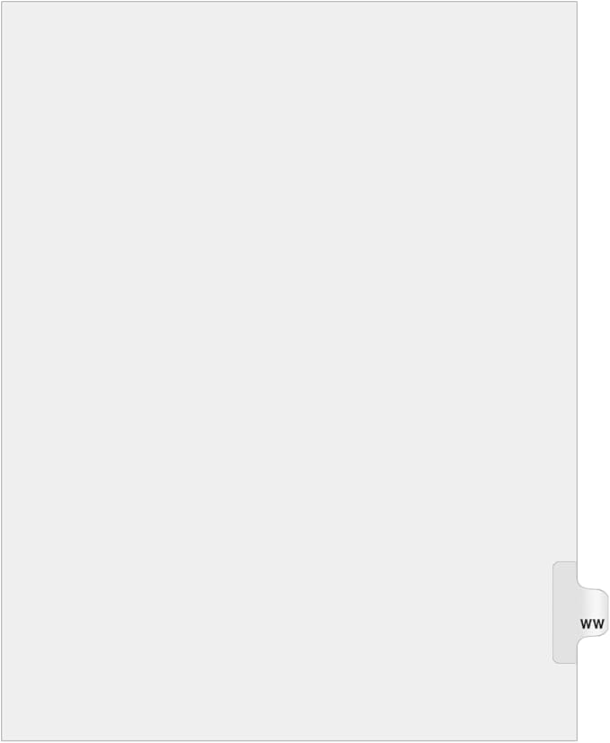 Exhibitindexesยฎ Side Letter Tabs - AVE Style Bold Font - Pack of 25