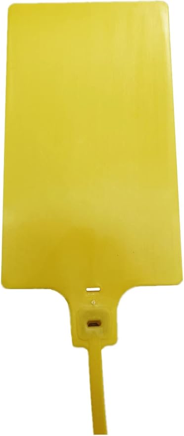 Blank Waterproof Plastic Tags Marker Ties Large Labeling Tags Fastener 2.28"×3.94" 200pcs,Yellow