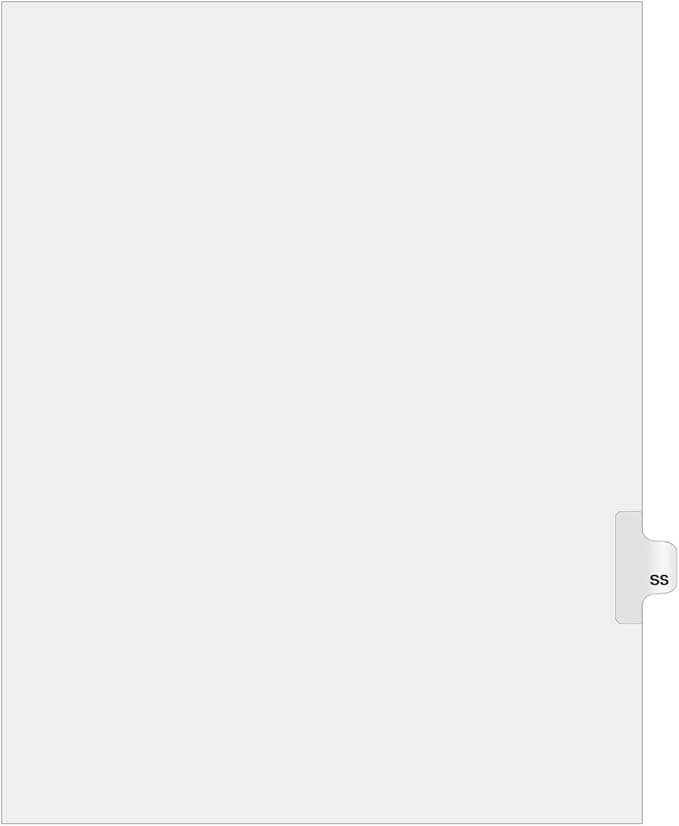 Exhibitindexesยฎ Side Letter Tabs - AVE Style Bold Font - Pack of 25
