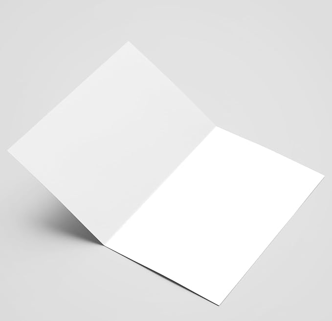 4x6"Plain White Folding Tent Cards (Set of 50)-8x6"Folds to 4x6"- Simple Blank Card Stock for Writing, Stamping, Drawing - Make Your Own Note, Thank You Cards