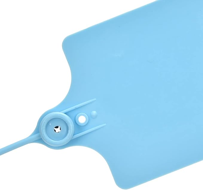 100 Plastic Shipping Tags - Waterproof, Writable, Hanging Tags with One Blue Marker Pen
