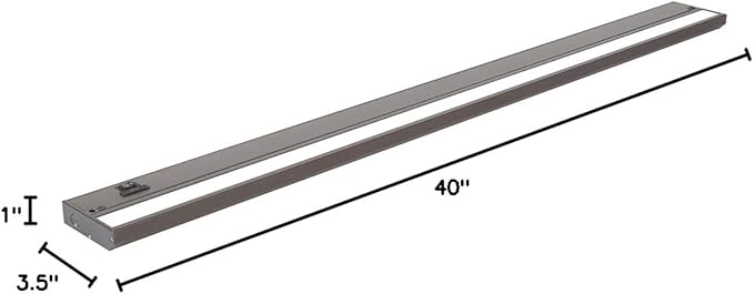 LED Under Cabinet Lighting Hardwired - 3CCT 40 Inch Bronze Finish - Undercabinet Lights for Kitchen - Linkable Undercounter Dimmable Plug in Light or Hard Wired - Under Counter Fixture Direct Wire