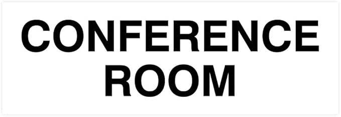Signs ByLITA Basic Conference Room Sign (White) - Small