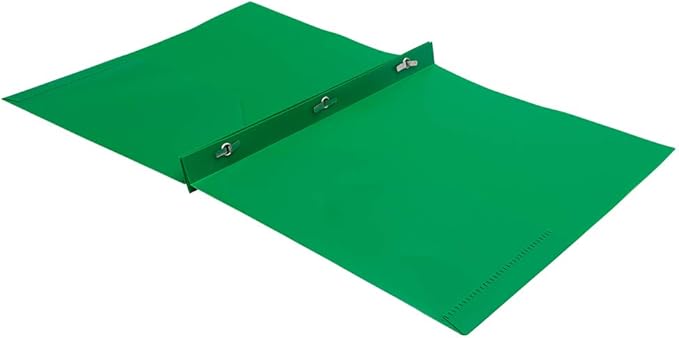 JAM PAPER Plastic Color POP Folders - 2 Pocket Durable Folders with Metal Prongs Fastener Clasps - Green - Bulk 96/Pack
