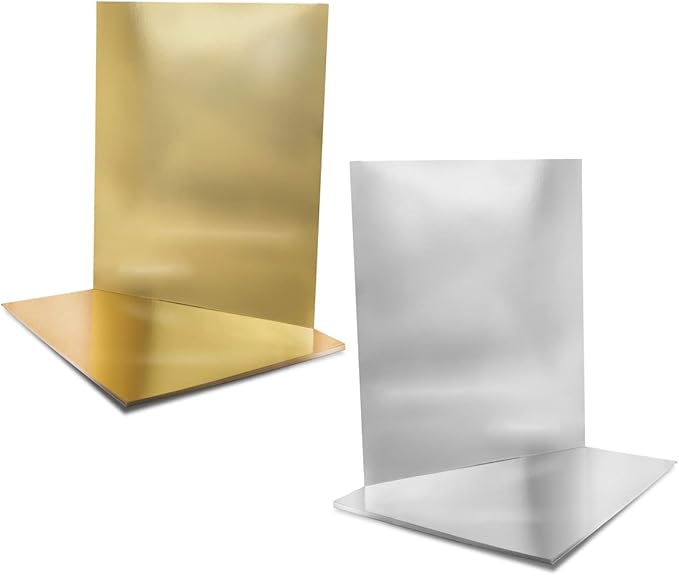 Hygloss Metallic Cardstock Sheets – 50 Shiny Gold & Silver Sheets, 8.5” x 11” - Sturdy 10 pt. – Metallic Foil Board Paper for Crafts, Scrapbooking, Posters & Decorations