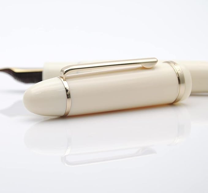 JINHAO X159 Fountain Pen (F Nib 0.5mm, Ivory White with Gold Clip)