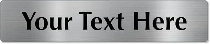 SmartSign Custom Steel Sign - 2" x 10", 40 mil Stainless Steel Metal, Personalized Engraved Sign for Business, Office, Door, Wall, Heavy-Duty Premium Engraved Steel Plaque, Silver and Black