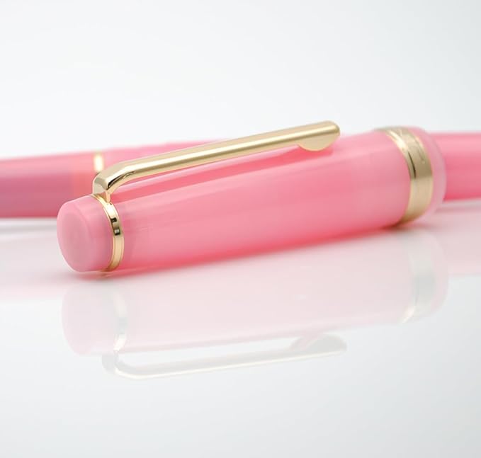 JINHAO 82 Fountain Pen (Transparent Rose Red,Fine Nib 0.5mm)