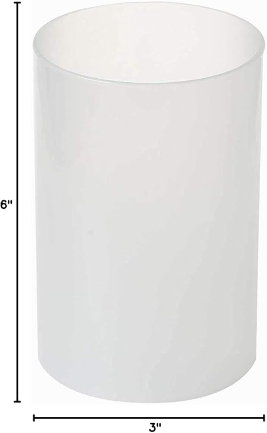 Sunwo Glass Shade Straight Cylinder Glass Lamp Shade Replacement with Multiple Effects (Frosted Straight Cylinder)