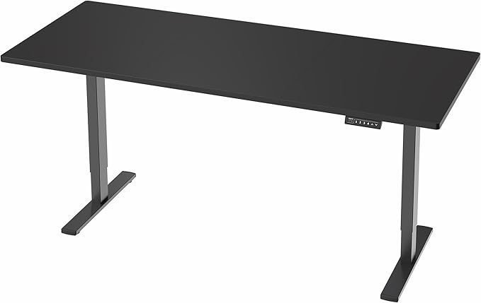 VIVO Electric 71 x 30 in Standing Desk, Memory Height Adjustment, 1B Series, Holds 220 lbs, Black Top Black Frame, DESK-KIT-1B7B