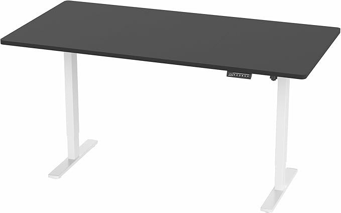 VIVO Electric 71 x 36 in Standing Desk, Memory Height Adjustment, 1B Series, Holds 220 lbs, Black Top White Frame, DESK-KIT-1W7B-36