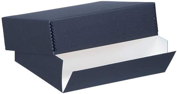 Lineco Archival 13x19" Print Storage Box, Drop Front Design, 13 1/2" x 19 1/2" x 3", Exterior Color: Black