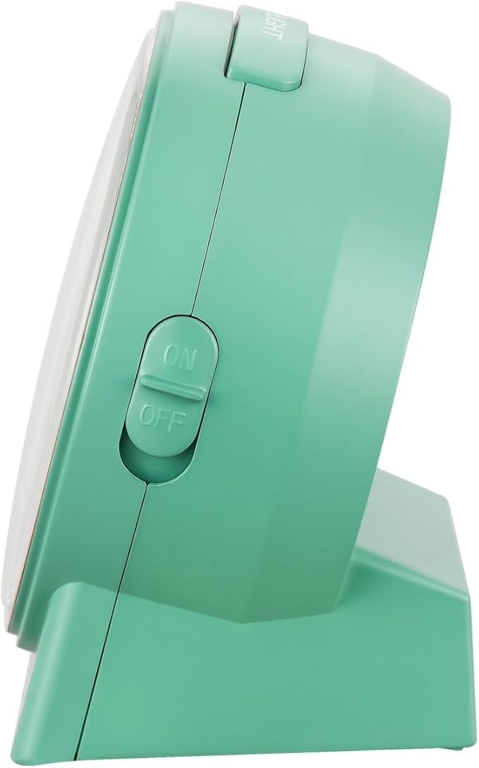 Tinload 4.3" Retro Analog Alarm Clock, Vintage Decor, No Ticking Silent, Easy to Set, Gradual Rise Alarm, On/Off Switch on Side, Gentle Wake, Snooze, Lighted on Demand, Battery Operated, Retro Green