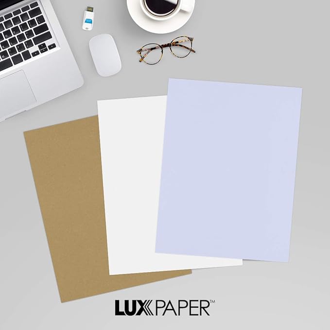 LUXPaper 8.5" x 11" Paper | Letter Size | Lilac Purple | 80lb. Text | 50 Qty
