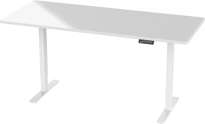 VIVO Electric Dry Erase 71 x 30 in Standing Desk, Memory Height Adjustment, 1B Series, Holds 220 lbs, Whiteboard Top White Frame, DESK-KIT-1W7WE