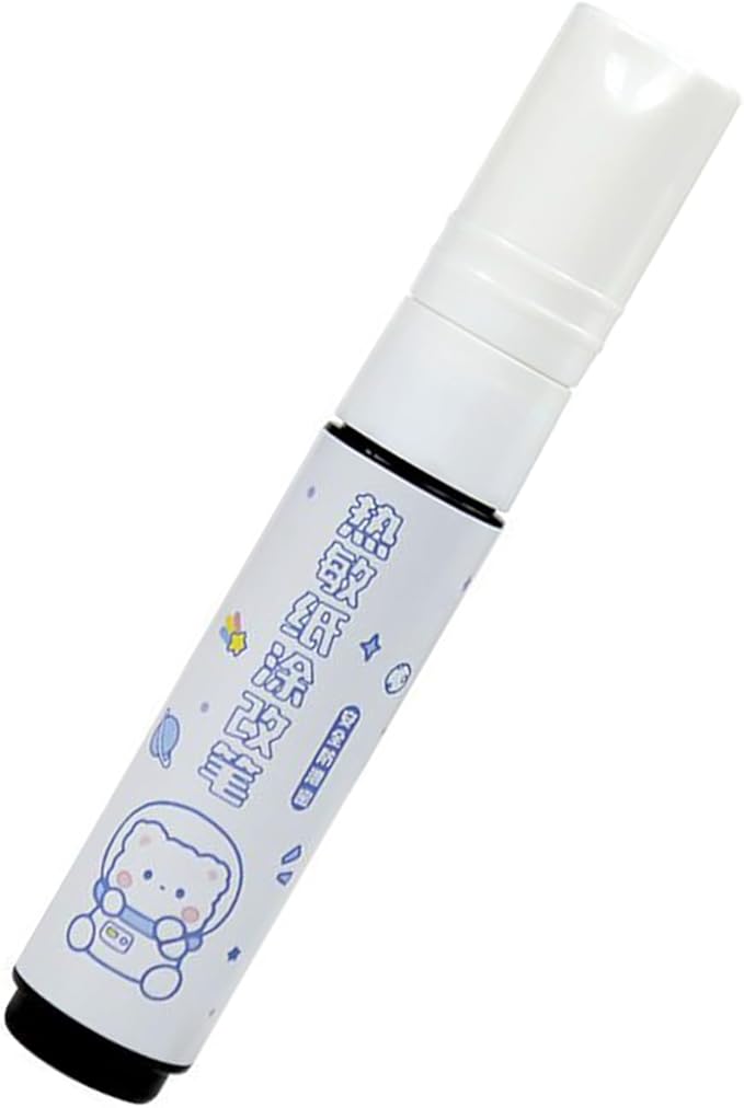 MEELYHOME Thermal Paper Correction Liquid Pen, Quick Drying Correction Fluid for Identity information, Shipping Address, Document, 14cm, 1 Stick