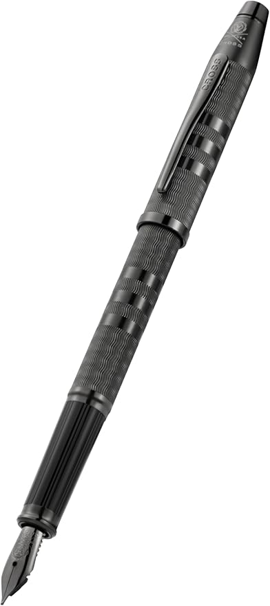 Cross Century II Midnight Black with Polished Midnight Black PVD Appointments and Gray PVD Fine Nib Fountain Pen