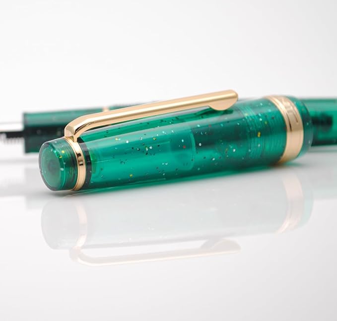 JINHAO 82 Fountain Pen (Transparent Fluorescent Dark Green,Fine Nib 0.5mm)