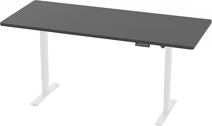 VIVO Large Electric 83 x 30 in Standing Desk, Memory Height Adjustment, 1B Series, Holds 220 lbs, Black Top White Frame, DESK-KIT-1W8B