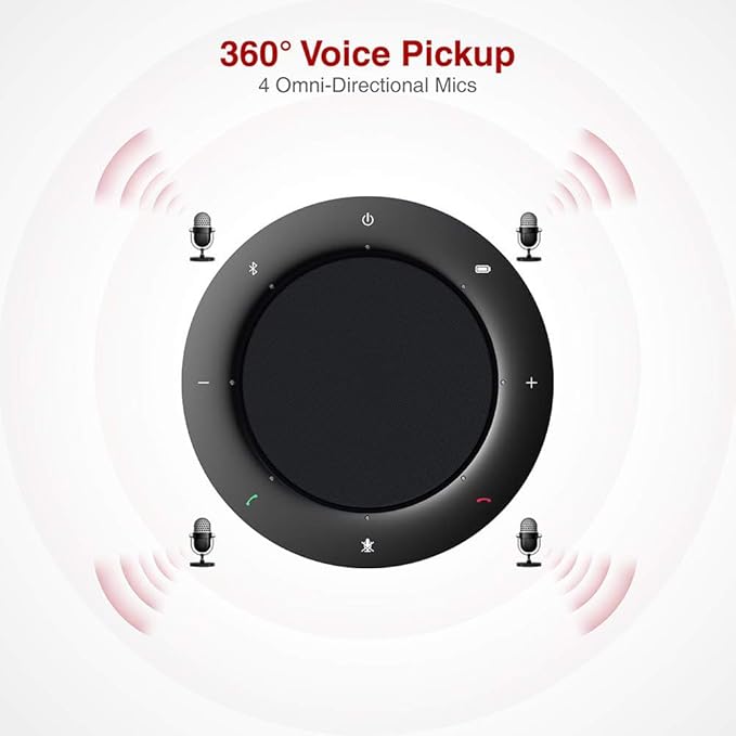 4K Conference Room Camera System, AI Auto-Tracking PTZ Camera 15x Zoom(3x Optical) with Bluetooth Speakerphone Set, 120° Wide-Angle, 16-Foot Mic Pickup, for Zoom YouTube Teams OBS and More