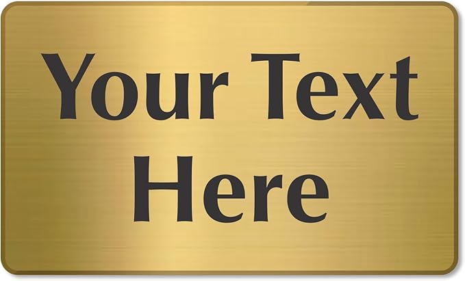 SmartSign Custom Brass Sign - 3" x 5", 40 mil REAL Bugle Brass Metal, Personalized Name Door Sign, Heavy-Duty Premium Engraved Door/Wall Mount Plaque for Business/Office, Gold and Black