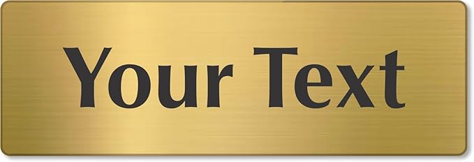 SmartSign Custom Brass Sign - 2" x 6", 40 mil REAL Bugle Brass Metal, Personalized Name Door Sign, Heavy-Duty Premium Engraved Door/Wall Mount Plaque for Business/Office, Gold and Black
