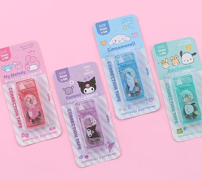 MSGlobal Cute Correction Tape, 3 Count