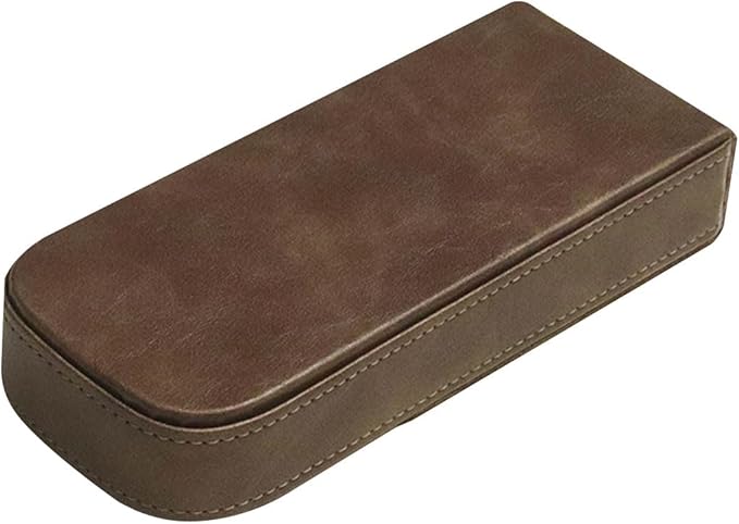 MIVLXLX Leather Triple Pen Case Pencil Pouch Holder for Three Fountain Ballpoint Rollerball Pens and Pencils Gift Choice for Man/Woman/Office (gray)