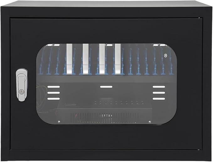 Cell Phone Charging Station, 20-Device Rechargeable Mobile Phones Charging Cabinet, Locking and Charging Phone Storage Box, Mobile Charging Cart, Lockable Device Charging Locker