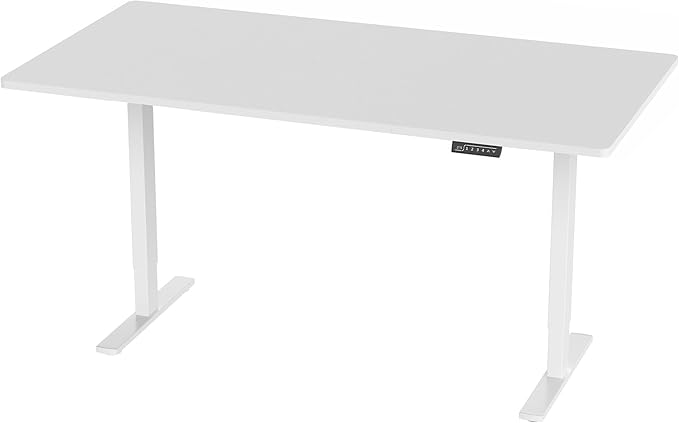 VIVO Electric 71 x 30 in Standing Desk, Memory Height Adjustment, 1B Series, Holds 220 lbs, White Top White Frame, DESK-KIT-1W7W