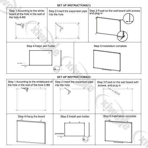 XIWODE 24x36 Inch Magnetic Dry Erase Whiteboard,Silver Aluminum Frame Wall-Mounted for Home School Office Conference Room