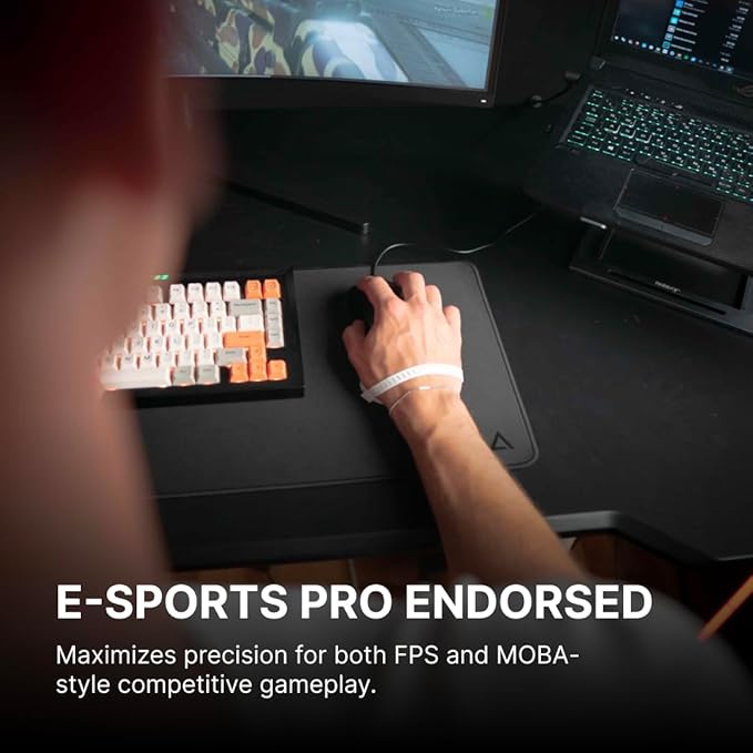 DELTAHUB Carpio G2.0 - Adveenced Ergonomic Right-Handed Gaming Wrist Rest for Mouse - Superior Support for Serious Gamers (Small, Right, Grey)