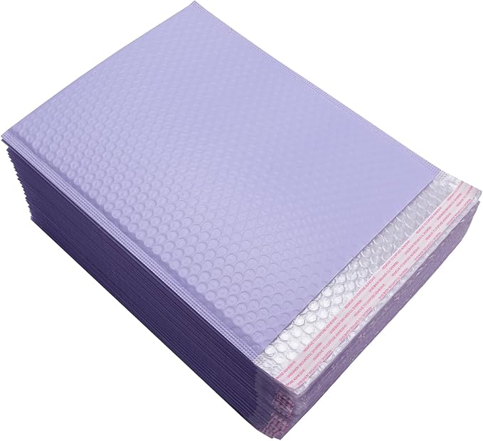 Padded Poly Mailers MEIANJU Bubble Mailer Envelopes Packaging Mailing Envelope Bags Shipping Bag Mail Packing Business Supplies,L13xW10 inch purple 25-Pack