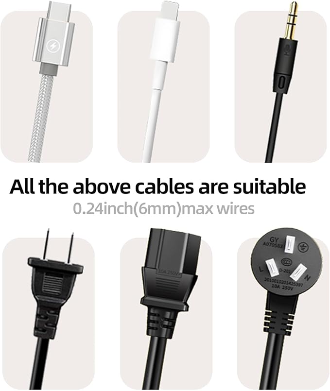 ITUGOU 11PCS Cable Management Cord Holder Organizer, Magnetic Cable Clips Adhesive Wire Keeper, Under Desk for Bedside Nightstand Table Desktop USB Wall Car Office Workspace Accessories (Black)