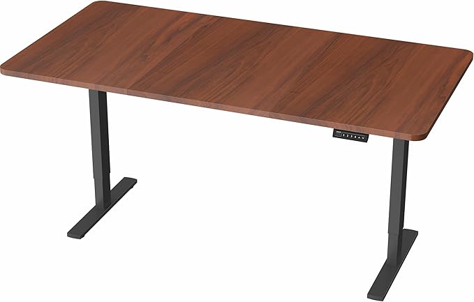 VIVO Electric 71 x 36 in Standing Desk, Memory Height Adjustment, 1B Series, Holds 220 lbs, Dark Walnut Top Black Frame, DESK-KIT-1B7D-36