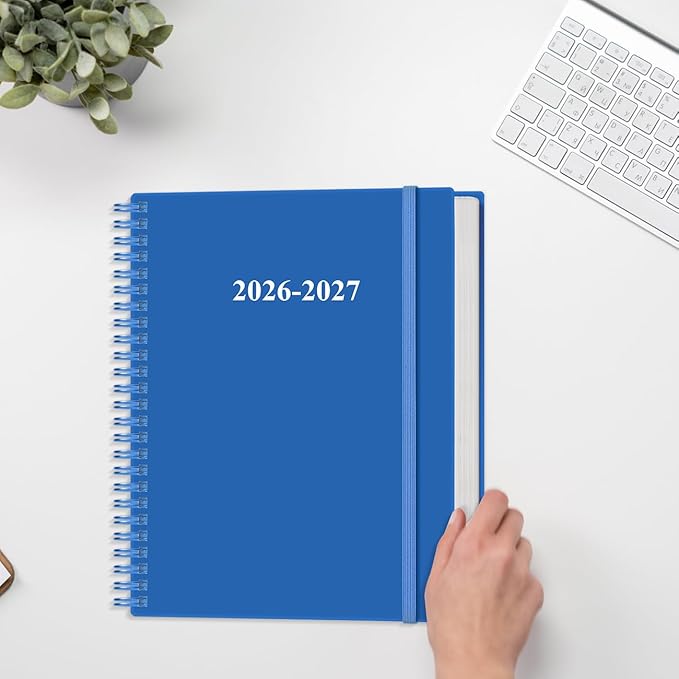 2026-2027 Planner - 18 Months Weekly & Monthly Planner from January 2026 - June 2027, Planners 2026-2027 with Elastic Closure, Inner Pocket, 8.5" x 11", Blue