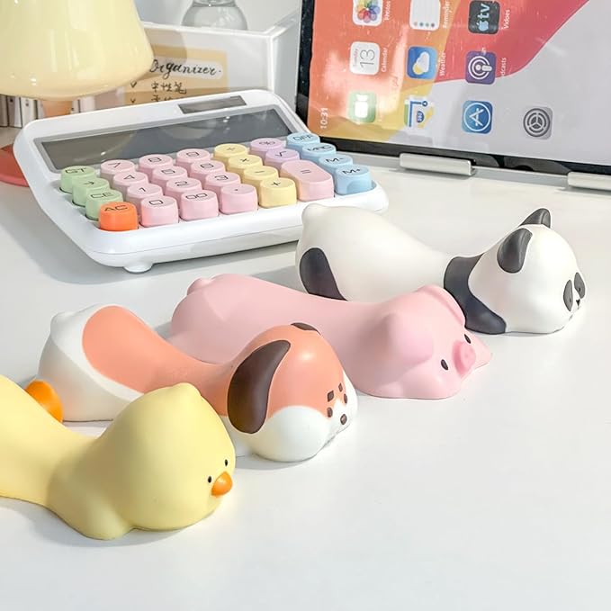 Cityhermit Upgrade Ergonomic Memory Foam Wrist Rest Support for Mouse Computer Arm Rest for Desk Cute Animals Wrist Pad Office Supplies Slow Rising PU Wrist Pad (Duck)
