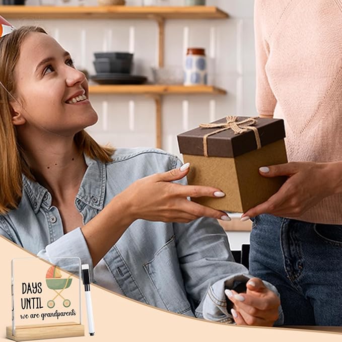 Cool Gifts for New Grandparents, Pregnancy Announcement for Grandparents, Funny Days Until We Are Grandparents Gifts, Grandparents Day Decorations Acrylic Sign A 05