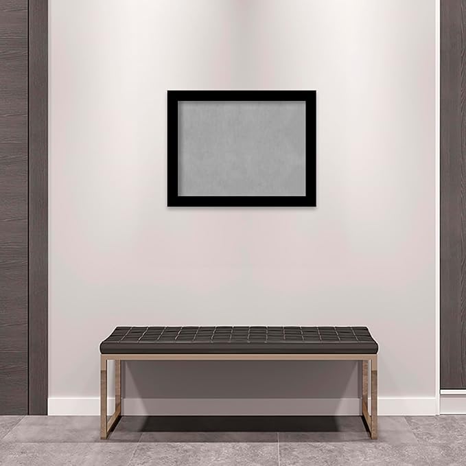 Amanti Art Black Framed Magnetic Board 21x27 Medium Vision Board for use with Magnets, 100% Metal Sheet to Display Items as Office Decor or for Home Organization in mudroom, Kitchen or Kids Room