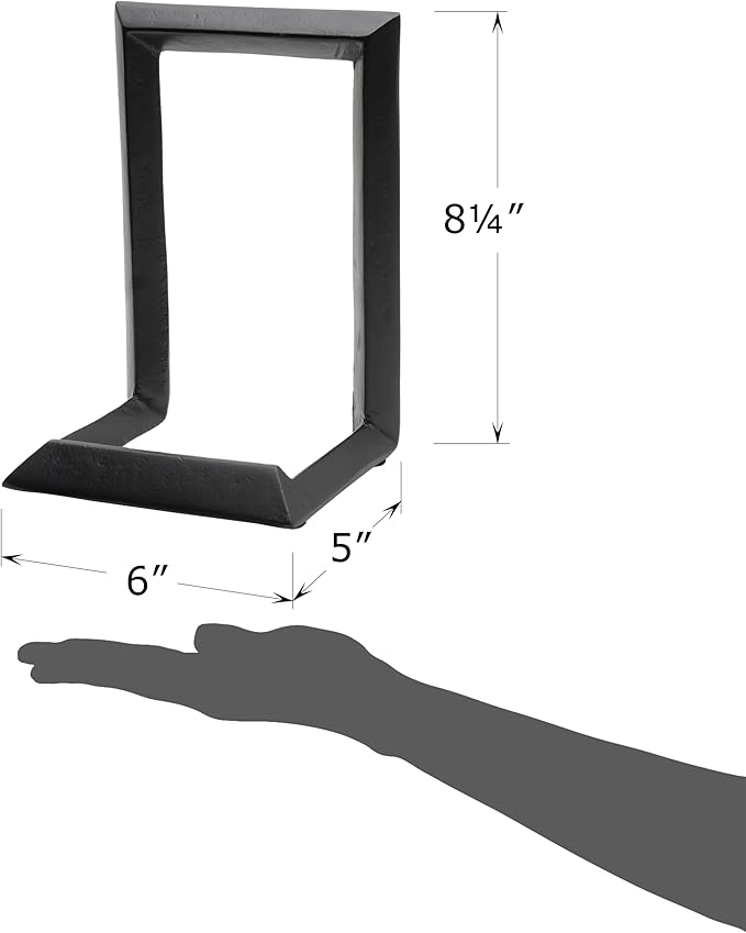 Red Co. 8” Decorative Metal Display Plate Stand and Art Holder Easel in Black Finish