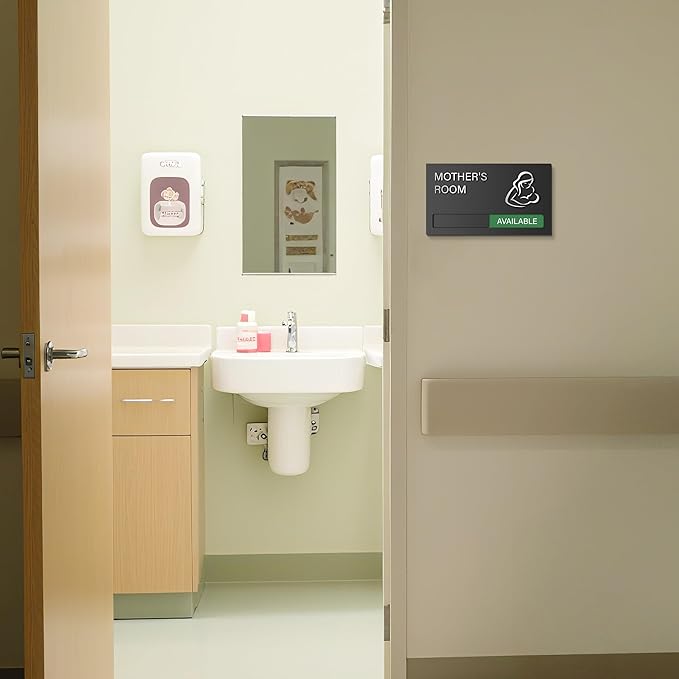Mother's Room Sign - Nursing Room Sign, Do Not Disturb, In Use/Available Slider Indicator for Office Business, Breastfeeding Door Signs Protect Mothers' Privacy