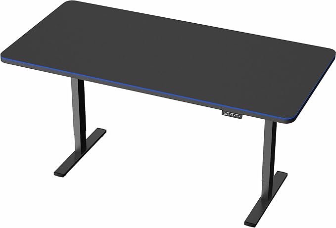 VIVO Electric 71 x 36 in Standing Desk with Full-Size RGB Mouse Pad, Memory Height Adjustment, 1B Series, Holds 220 lbs, Black Top Black Frame, DESK-KIT-1B7BP-36