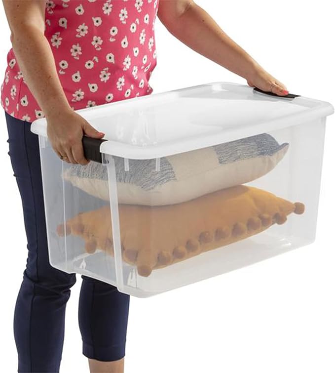 Sterilite 4-Pack 70 Quart & 6-Pack 30 Quart Ultra Latching Box, Clear Plastic Storage Bins with Lids - Heavy-Duty Organizing Containers for Closet, Bathroom, and Office