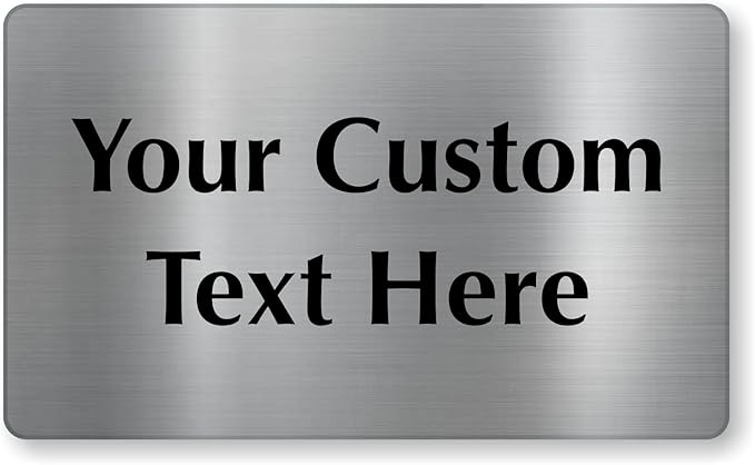 SmartSign Custom Steel Sign - 6" x 10", 40 mil Stainless Steel Metal, Personalized Engraved Sign for Business, Office, Door, Wall, Heavy-Duty Premium Engraved Steel Plaque, Silver and Black