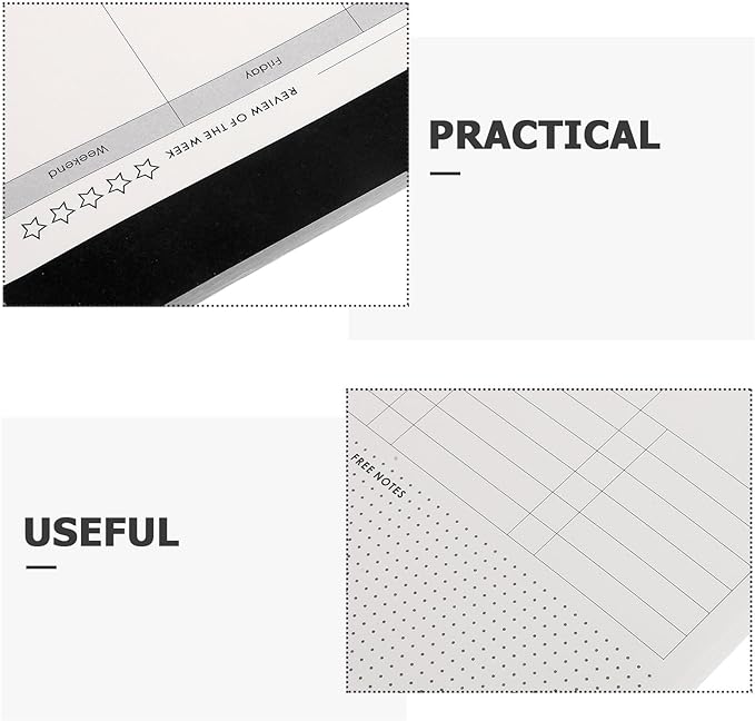 Generic 1 Book Work Goal Planning Notepad Weekly Planner - School Planner Notepad Work Task Organizer - Weekly Schedule Pad for Desk Organizer