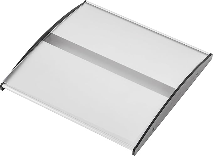 Curved Name Plate Holder 8" x 8" Wall Mount Office Business Door Sign Holder Aluminum Sturdy Office Sign Frame with Adhesive Tape Film for Business Cubicle Custom Display - Silver