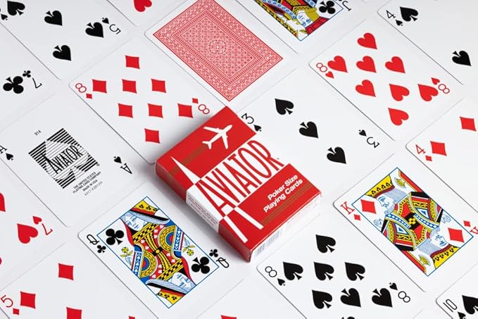Aviator Playing Cards, 12 Pack, Standard Index Card Decks, Red