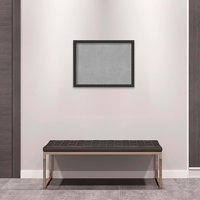 Amanti Art Black Framed Magnetic Board 20x26 Medium Vision Board for use with Magnets, 100% Metal Sheet to Display Items as Office Decor or for Home Organization in mudroom, Kitchen or Kids Room